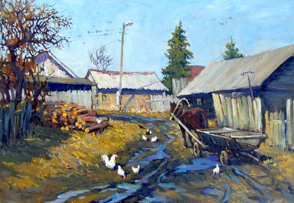 Сельская живопись художника Мазеева