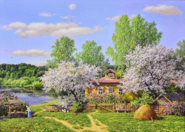 Художник Михаил Сатаров картины деревня