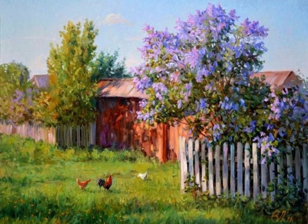 Викентий Лукиянов картины деревня