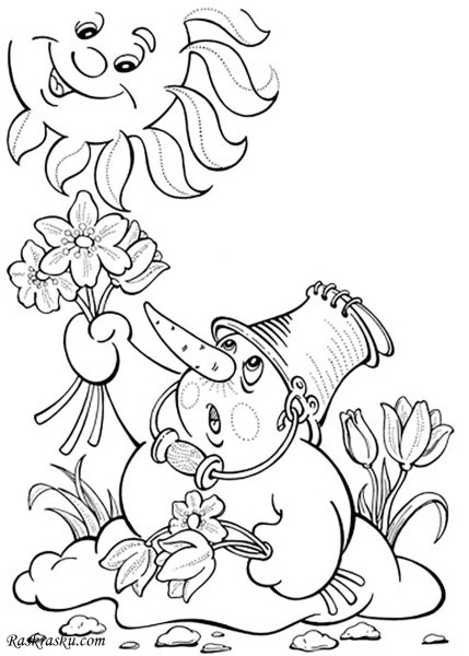 Раскраски Весна для детей 4-5 лет