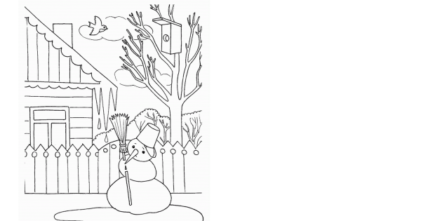 Весна рисунок карандашом