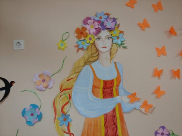 Девушка Весна поделка из бумаги