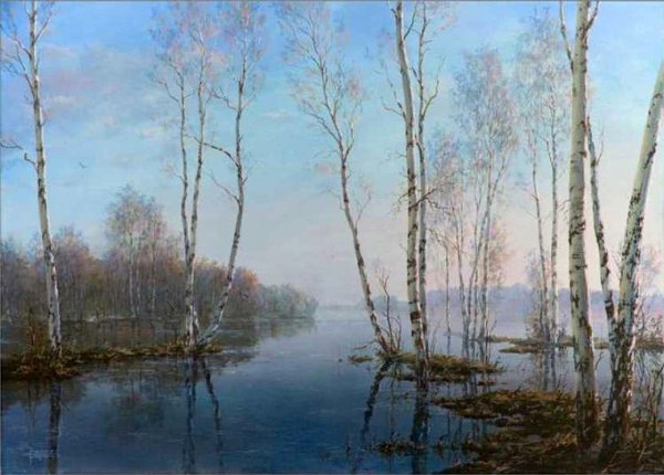 Картина Левитана проталины