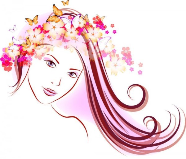 Девушка Весна лицо в профиль