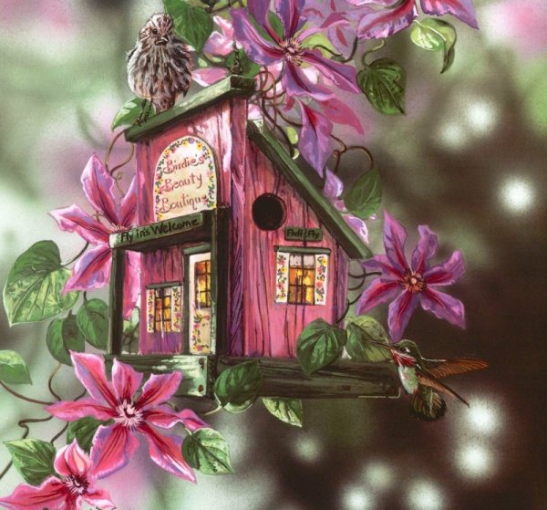 Сказочный домик у реки