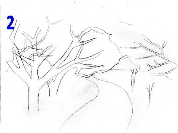 Поэтапное рисование Весна карандашом