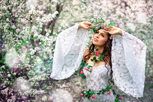 Девушка нежность