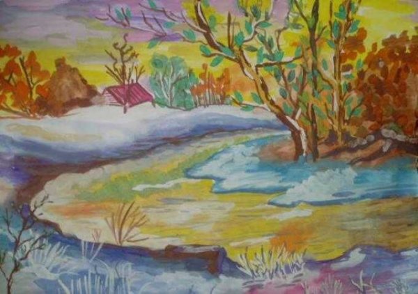 Рисунки весны для срисовки