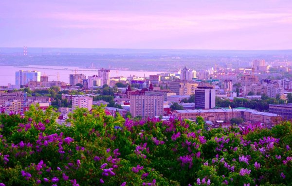 Река Волга Саратов весной