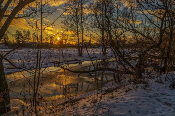 Вечер в ноябре природа