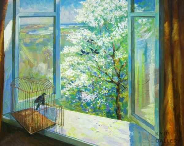 Весенние цветы на подоконнике