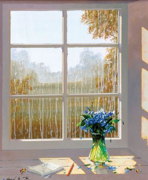 Зима за окном