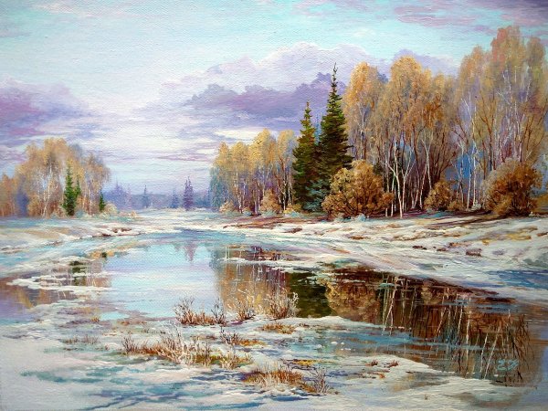 Станислав Брусилов весенние пейзажи