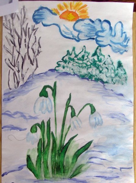 Рисунок на весеннюю тему