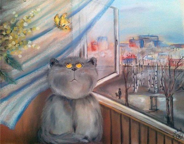 Котенок на дереве