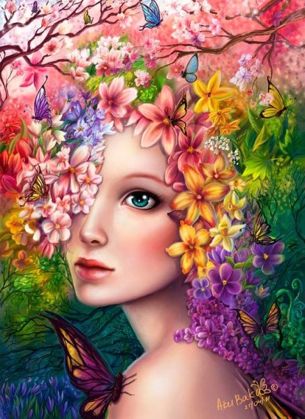 Портрет девушки весны