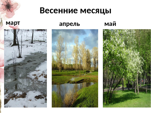 Март апрель май весенние месяцы
