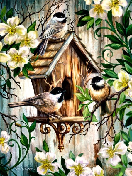 Художница Dona Gelsinger птицы