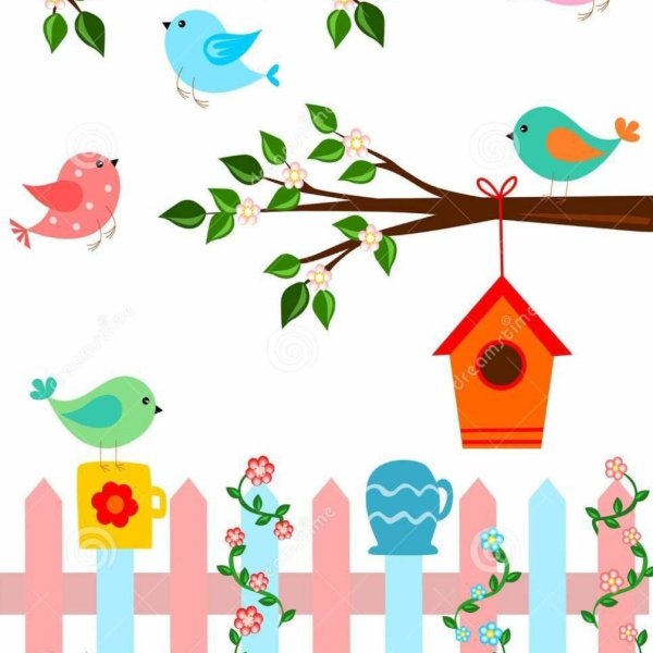 Птички весенние для оформления