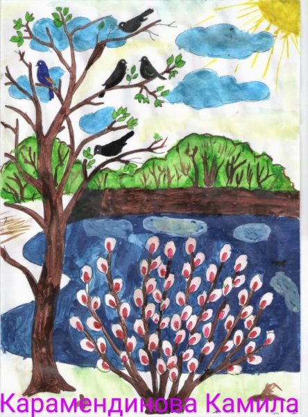 Весенние рисунки для детей