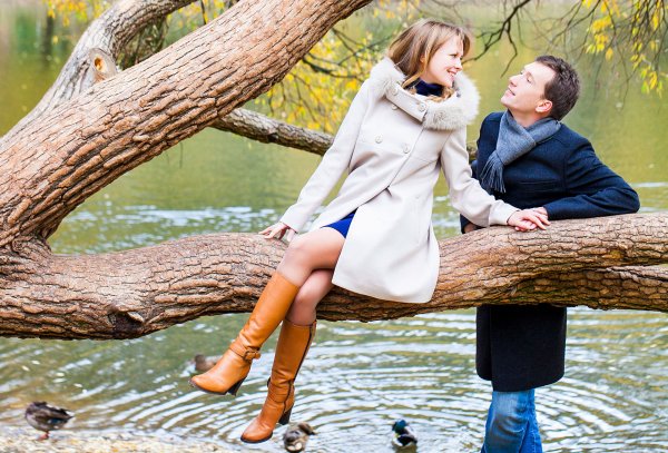 Осенняя фотосессия около воды