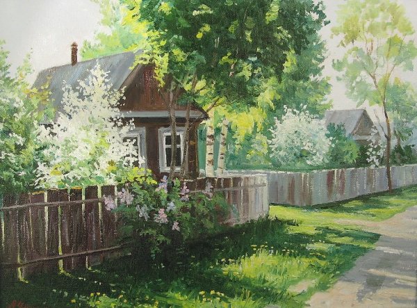 Весна в деревне