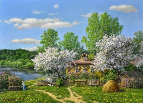Художник Михаил Сатаров картины деревня