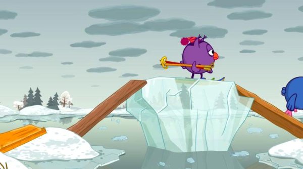 Безопасность на льду Смешарики