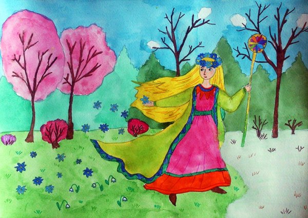 Рисование Весна красна