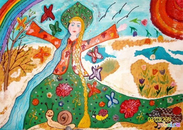 Детские рисунки Весна