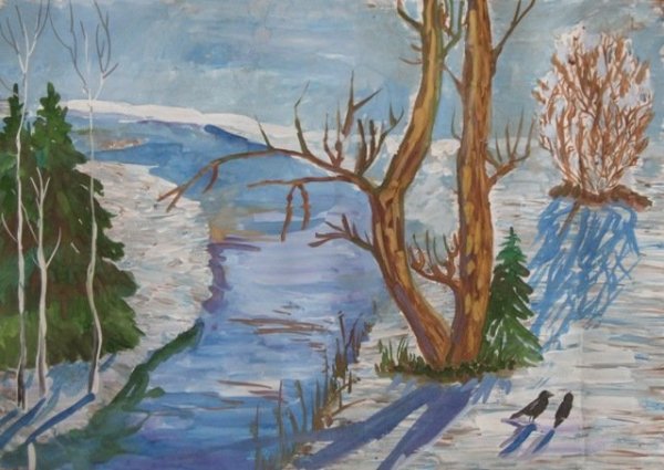 Картина к романсу весенние воды с.Рахманинова