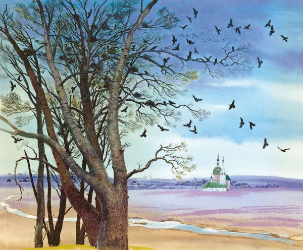 Весенние воды рисунок