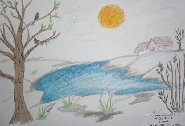 Весенний пейзаж с водой