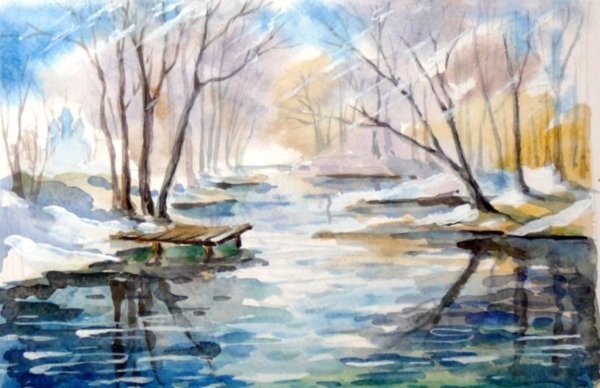 Пейзаж весны легкий