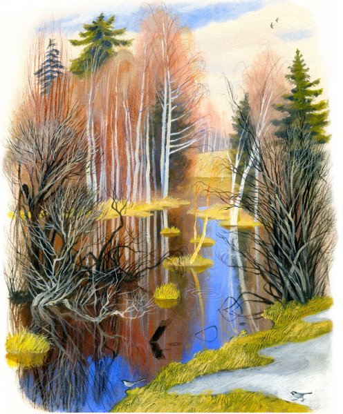 Иллюстрация к стихотворению весенний дождь Афанасий Афанасьевич Фет