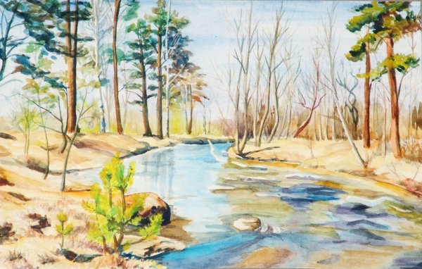 Апрель акварель