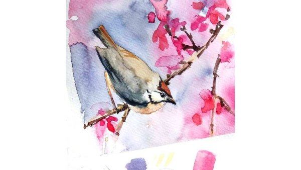 Весна акварель