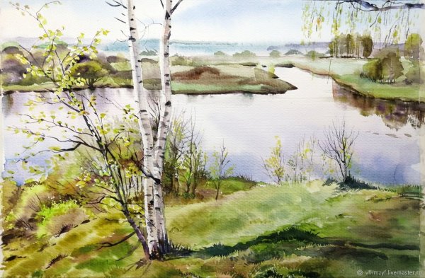 Весна акварель