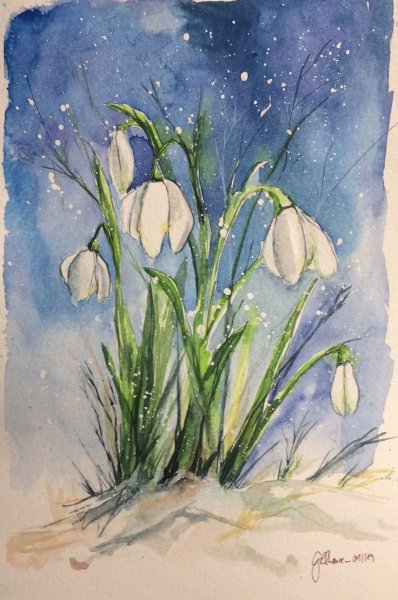 Весенние звери акварелью