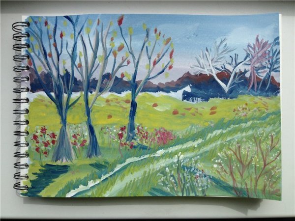 Весенний пейзаж изо