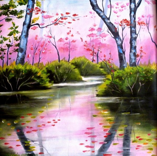 Весенний пейзаж рисунок