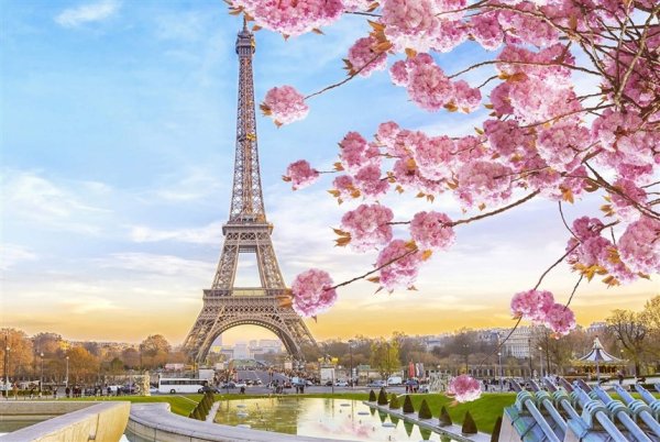 Эйфелева башня Париж Весна