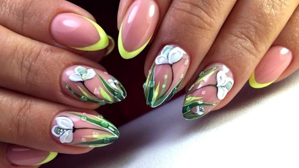 Маникюр весенний дизайн 2021