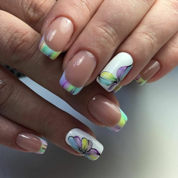 Разноцветный френч