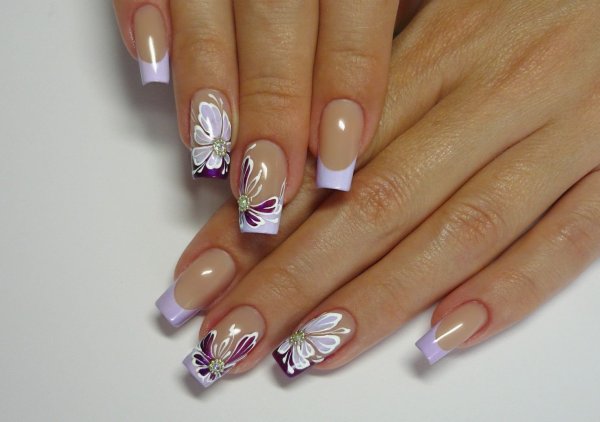 Ногти френч с рисунком красивым