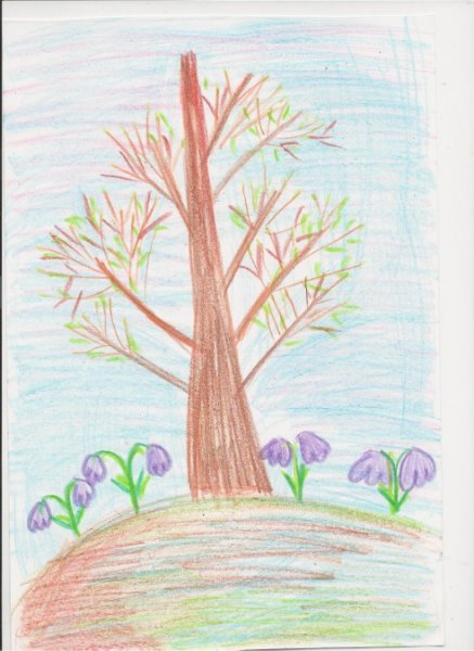 Весенний рисунок самый легкий