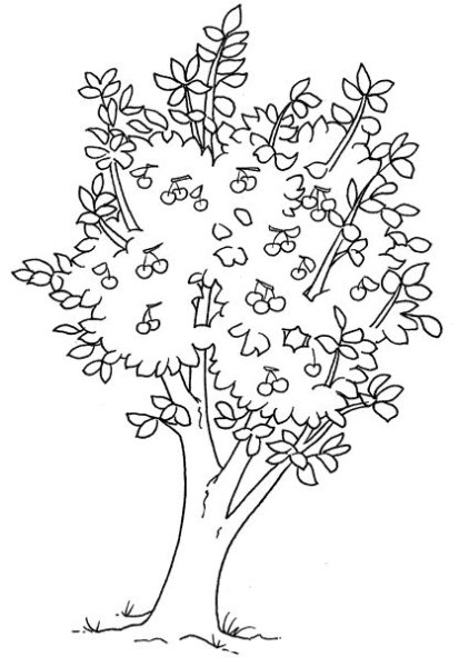 Раскраска веселое дерево