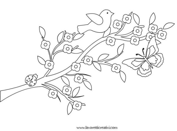 Дерево раскраска для детей