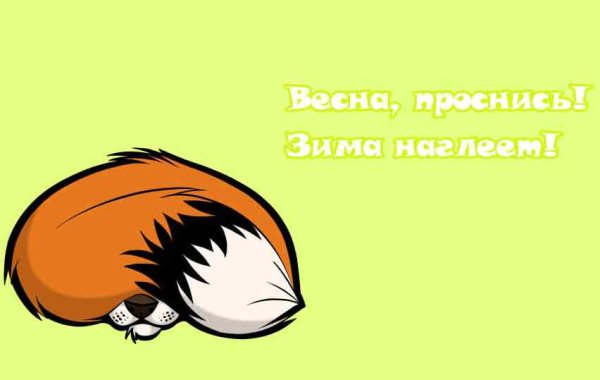 Открытка Весна Проснись зима наглеет