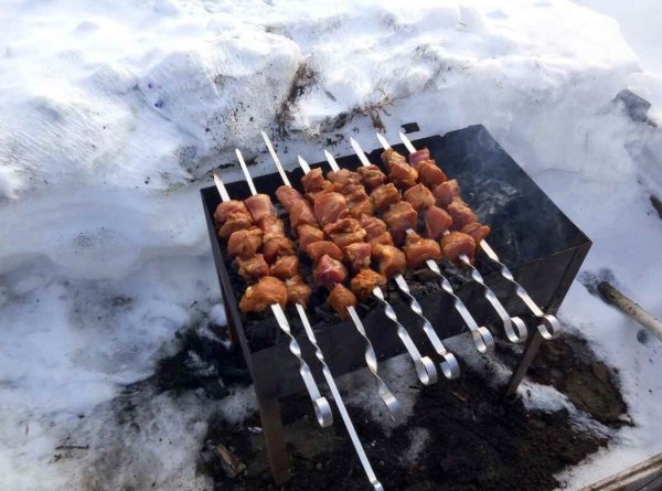 Шашлык зимой